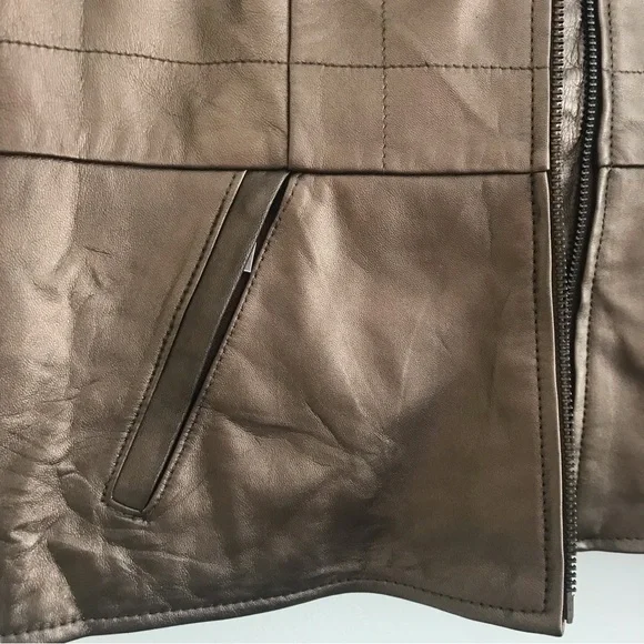 Gold leather jacket - Picture 6 of 9